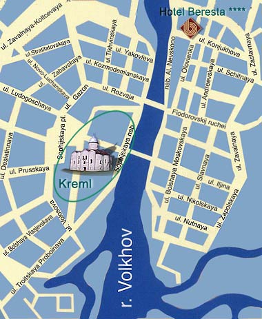 Beresta Palace Hotel - Location on Map